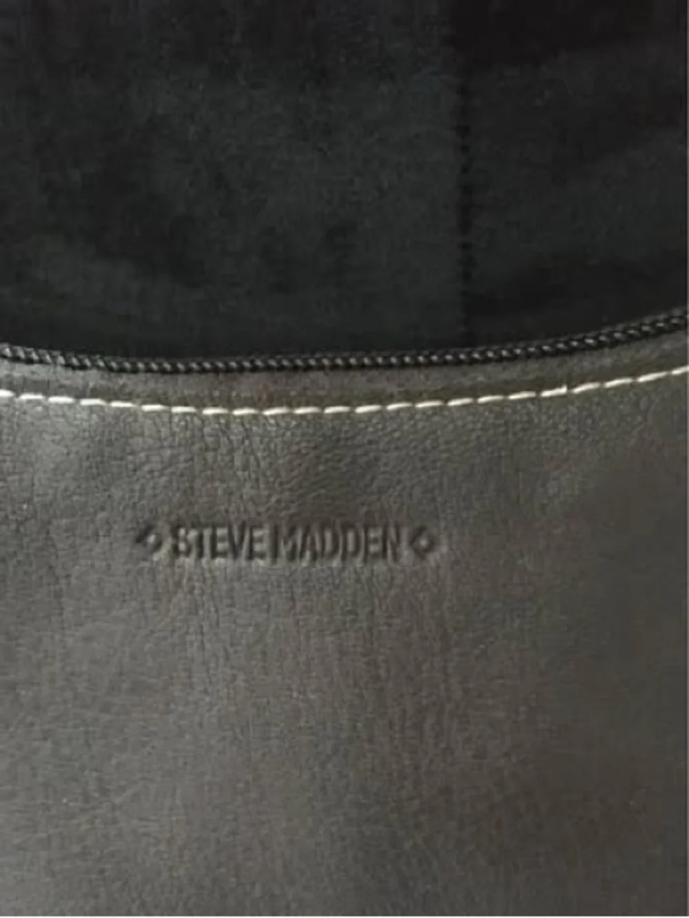 Steve Madden Vintage “moto grunge” Dark Brown Leather Shoulder Bag